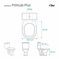 Assento Sanitário Poliéster Primula Preto Para Vaso Fiori - 2