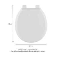 Assento Plástico Com Slow Close E Easy Clean Izy/ravena/ Studio Branco Deca - 2