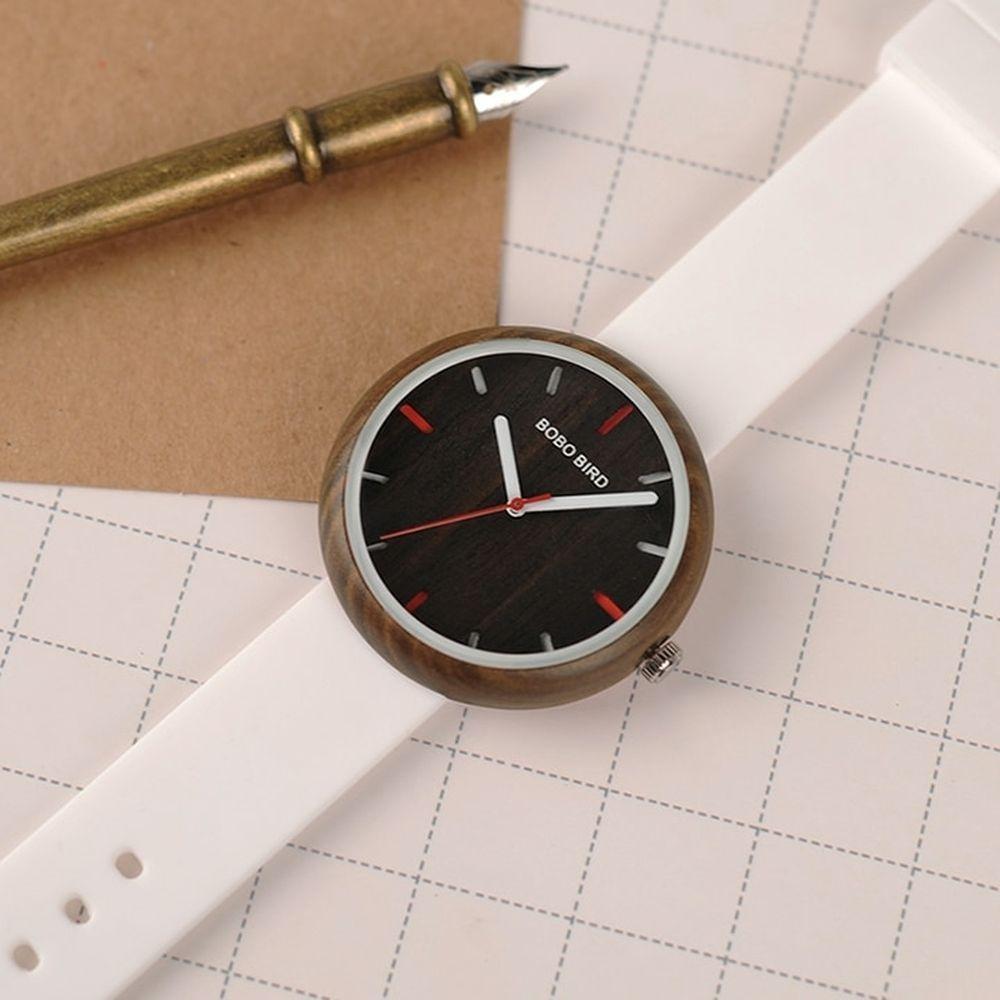 Relógio Feminino Bobo Bird Madeira Wr28 Não à Prova D' água Rosa - 8