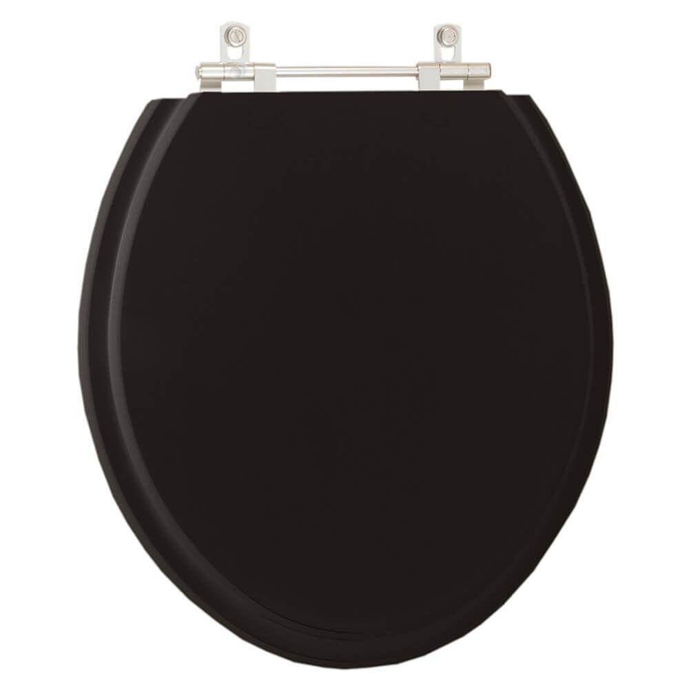 Tampa de Privada Poliéster Fiori Preto para Louça Fiori 6lpf - 1