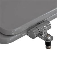 Tampa Vaso Sanitário Com Amortecedor Cinza Para Bacia Fiori