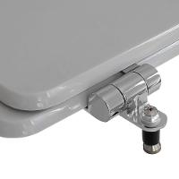 Tampa Vaso Sanitário Com Amortecedor Cinza Para Bacia Fiori - 4