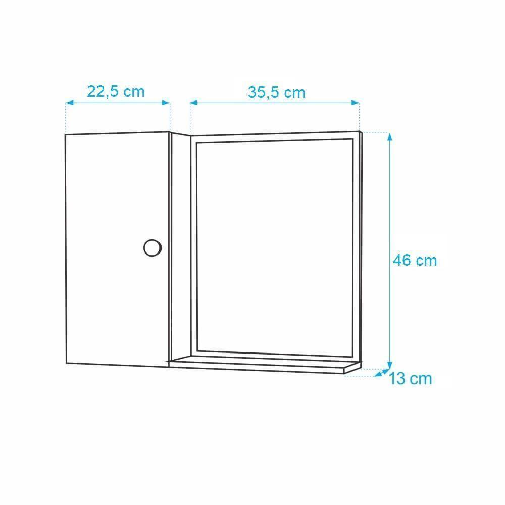Armário de Banheiro Madeira Escura com Espelho - 3