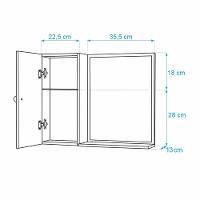 Armário de Banheiro Madeira Escura com Espelho - 2