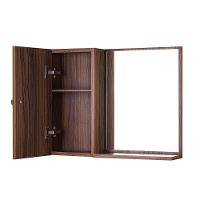 Armário de Banheiro Madeira Escura com Espelho