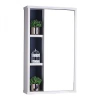 Armário para Banheiro com Espelho Milano Branco com Marinho - 1