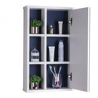 Armário para Banheiro com Espelho Milano Branco com Marinho - 5