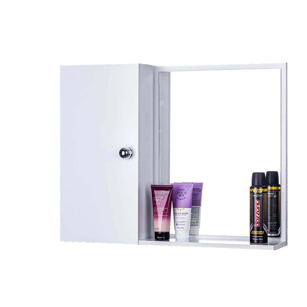 Armário para Banheiro com Espelho Branco - 5