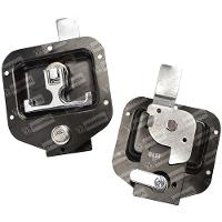 Maçaneta Externa Porta Inox Uso Geral ônibus Preta - 1