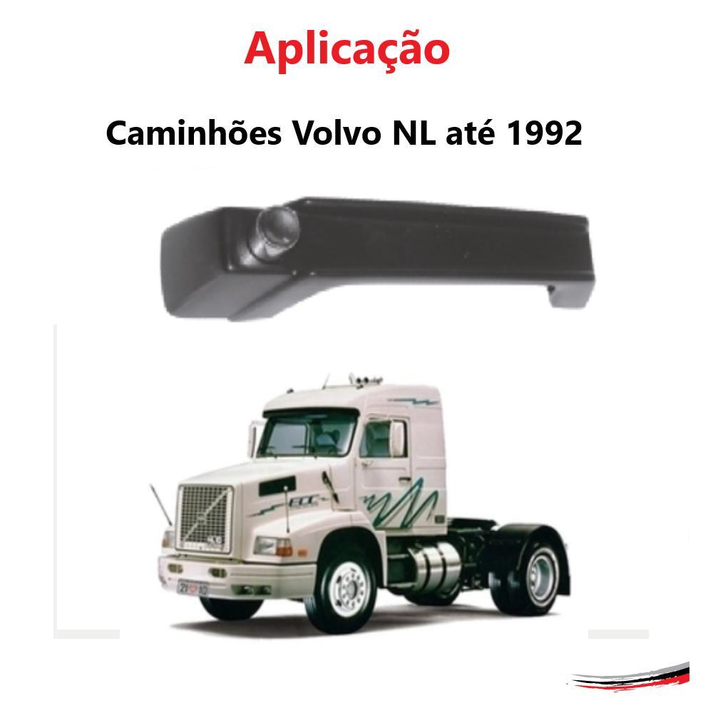 Maçaneta Externa Porta Esquerda Caminhões Volvo até 92 Preta - 3