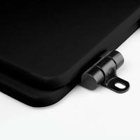 Assento Sanitário Poliéster Soft Close Quadra Preto Para Vaso Deca Com Ferragem Preta - 5