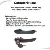 Par Maçanetas Externa Snake Key Gol Parati 99 A 14 2 Portas - 2