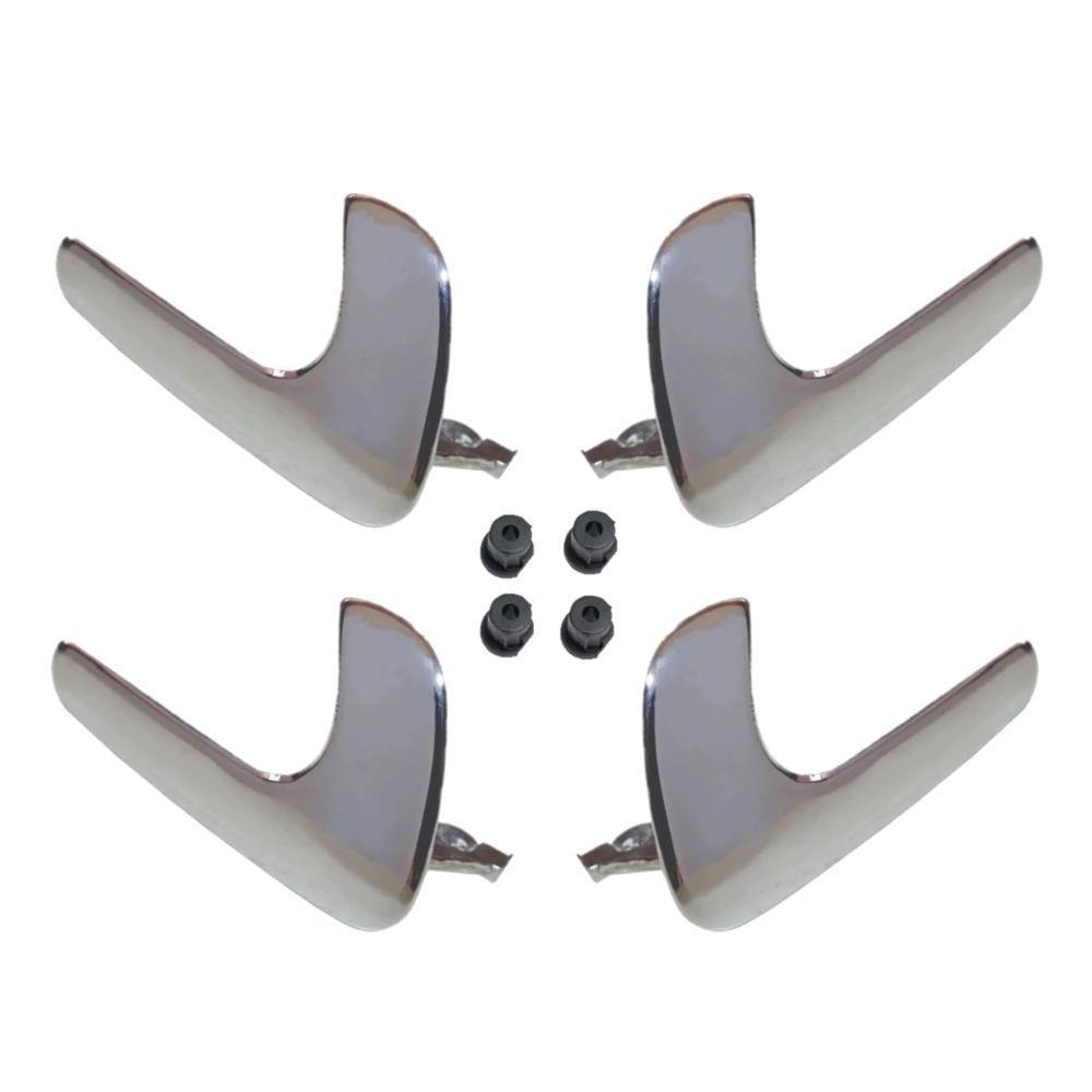 Kit 4 Puxador Da Maçaneta Interna Gatilho Gol Parati Cromado - 1