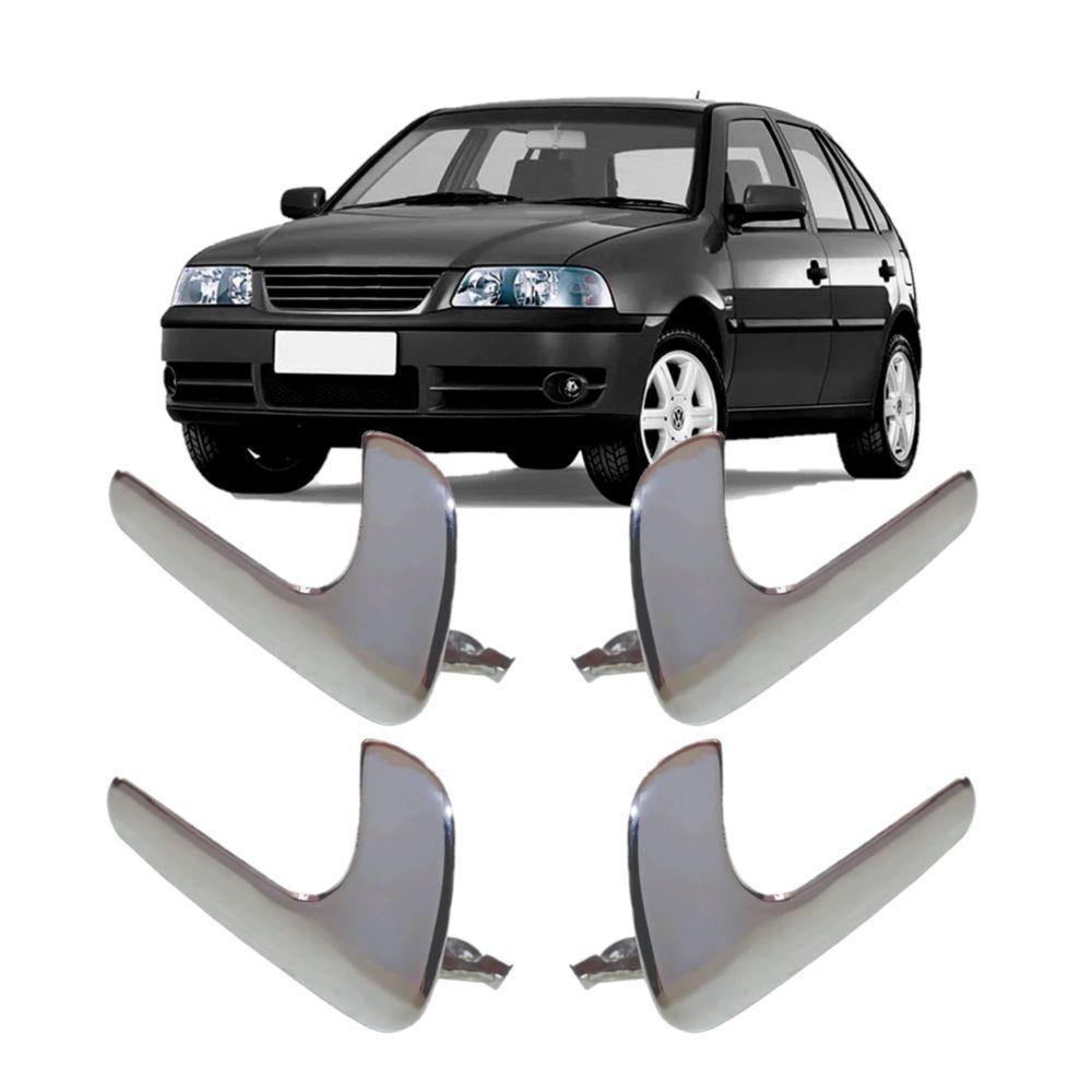 Kit 4 Puxador Da Maçaneta Interna Gatilho Gol Cromado 2005 - 3