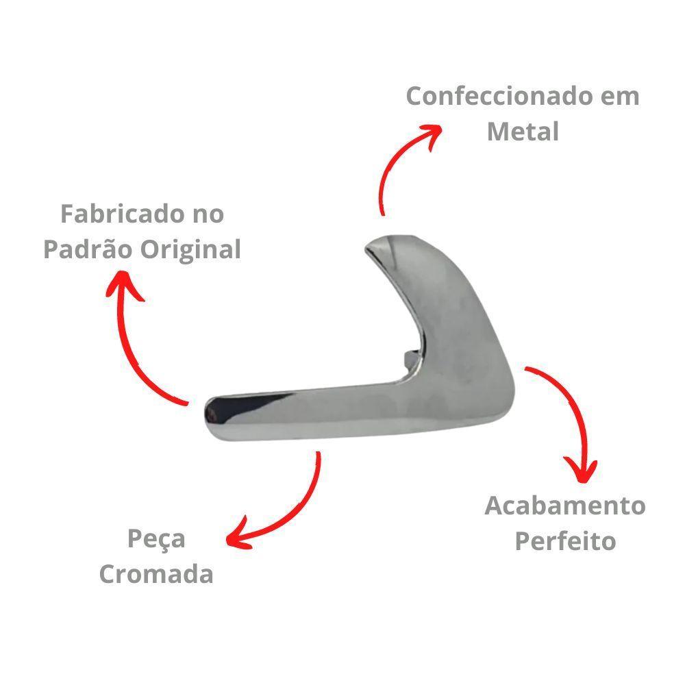 Kit 4 Puxador Da Maçaneta Interna Gatilho Gol Cromado 2005 - 4