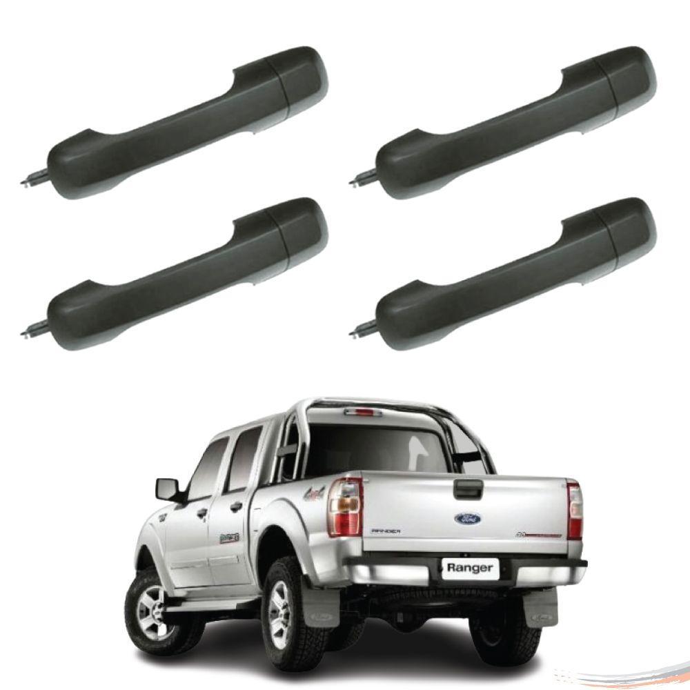 Kit 4 Maçanetas Externas Preto Ranger G2 4 Portas 09 a 12 - 2