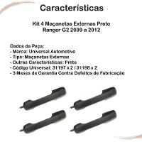 Kit 4 Maçanetas Externas Preto Ranger G2 4 Portas 09 a 12 - 3