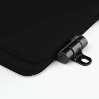 Tampa De Vaso Poliéster Com Fechamento Lento Quadra Preto Fosco Para Louça Deca Com Ferragem Preta - 3