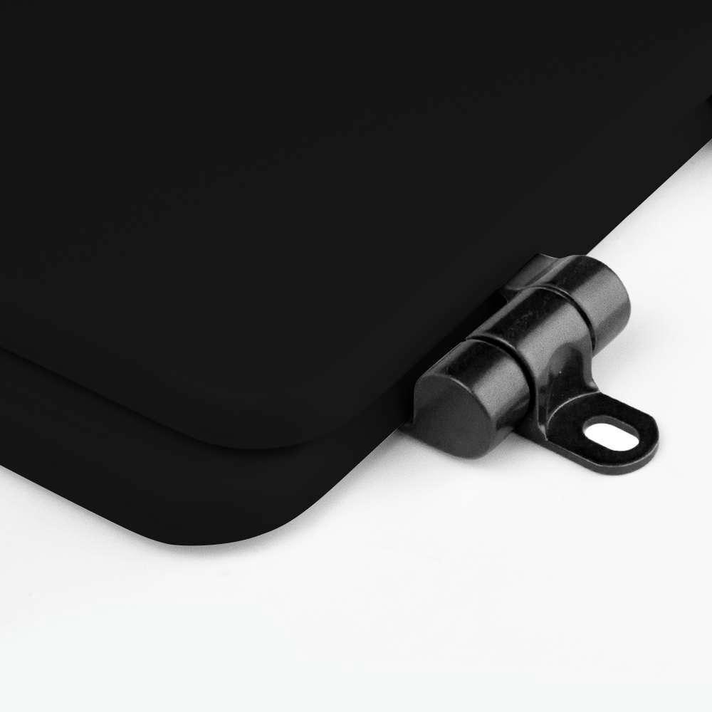 Assento Sanitário Poliéster Soft Close Quadra Preto Fosco Para Vaso Deca Com Ferragem Preta - 4