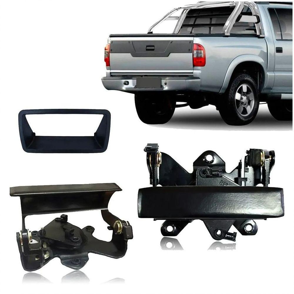 Kit Maçaneta Externa + Moldura Texturizada Tampa Caçamba S10 - 2