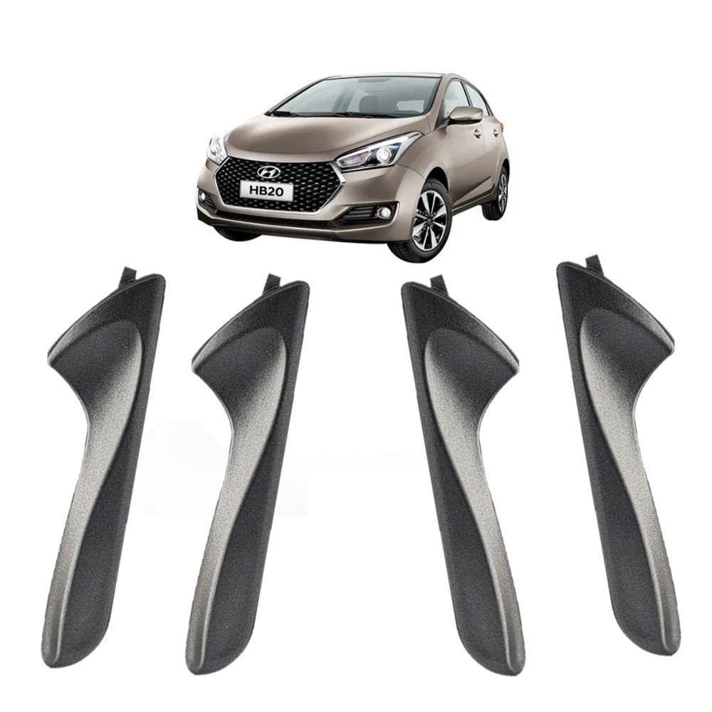 Kit Alavanca Puxador Gatilho Maçaneta Interna Hb20 4 Portas - 1