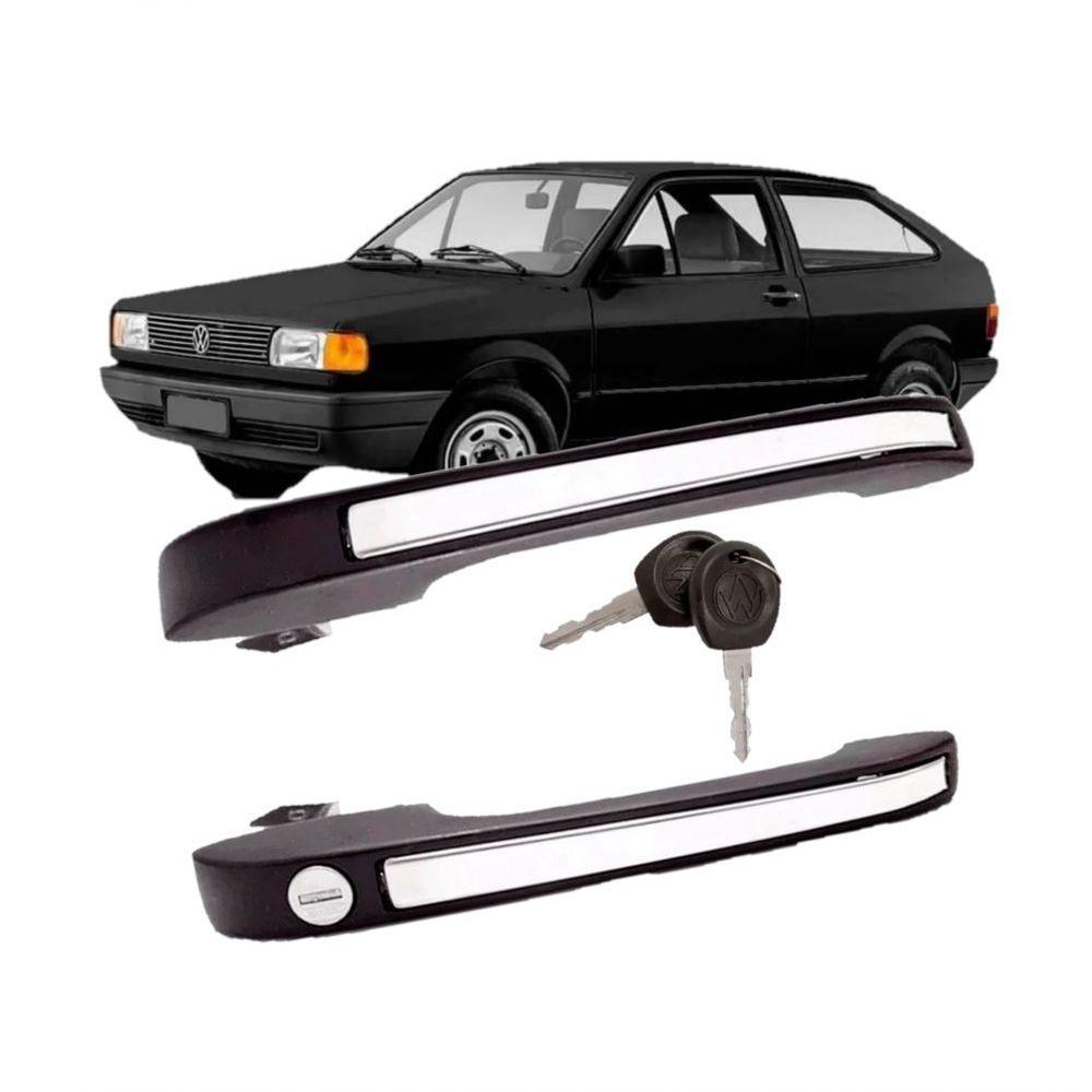 Kit Par Maçaneta Gol Voyage Parati 87 A 96 Quadrado C Friso - 1