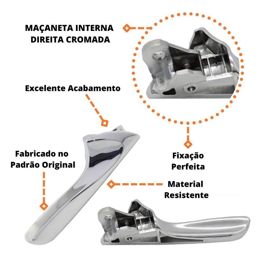 Macaneta Interna Hb20 12 A 19 Gatilho Cromado Hb20s Porta - 5