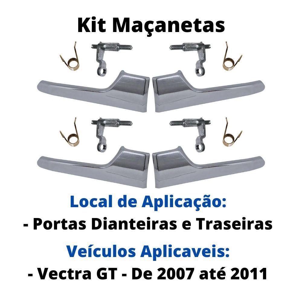 Kit 4 Maçanetas Internas Gatilhos Cromado Portas Dianteiras - 5