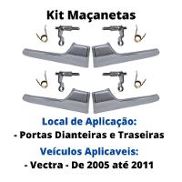 Kit 4 Maçanetas Internas Gatilhos Cromado Portas Dianteiras - 5