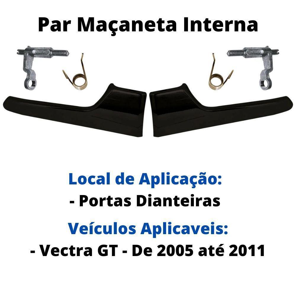 Par Maçaneta Interna Gatilho Preto Portas Dianteiras Vectra - 5