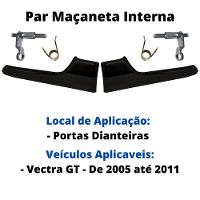 Par Maçaneta Interna Gatilho Preto Portas Dianteiras Vectra - 9