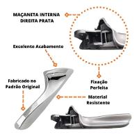 Maçaneta Interna Gatilho Hb20 Prata Hb20s Lado Direito Porta - 5