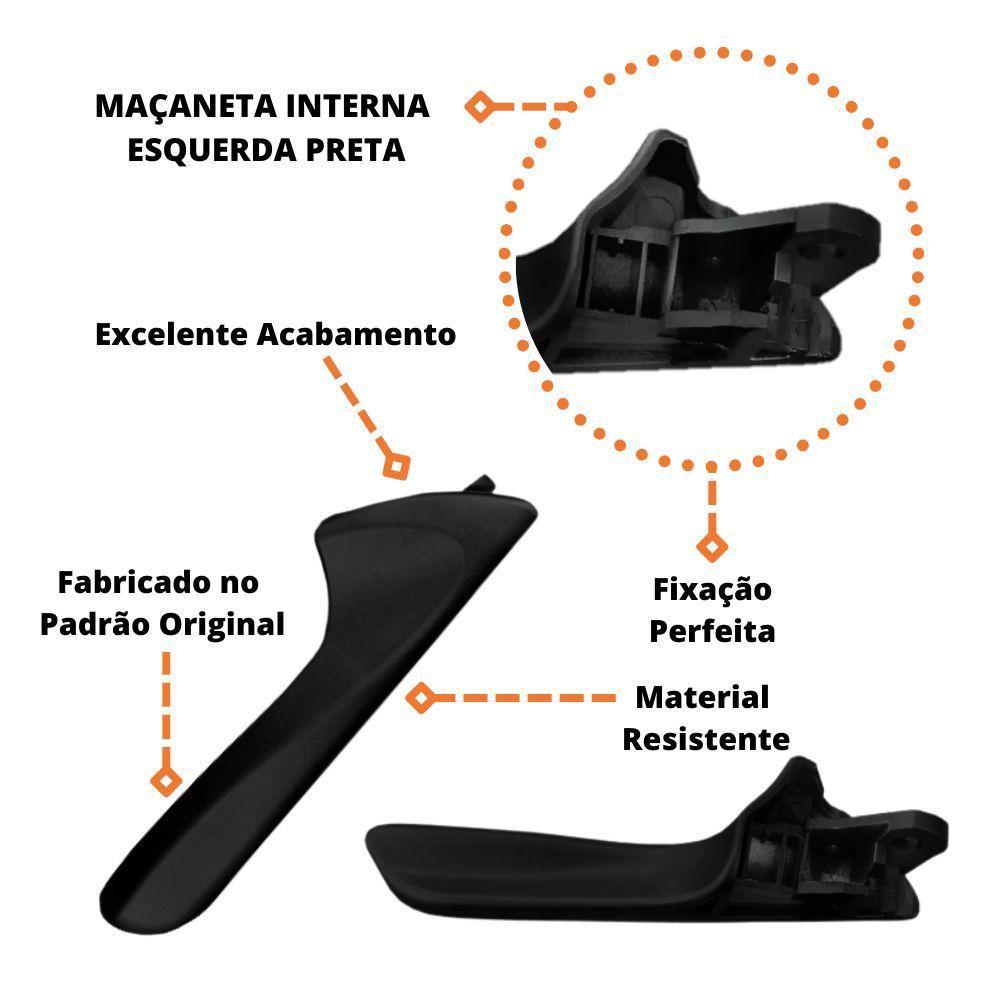 Gatilho Maçaneta Interna Hb20 Preta Hb20s Lado Esquerdo - 5