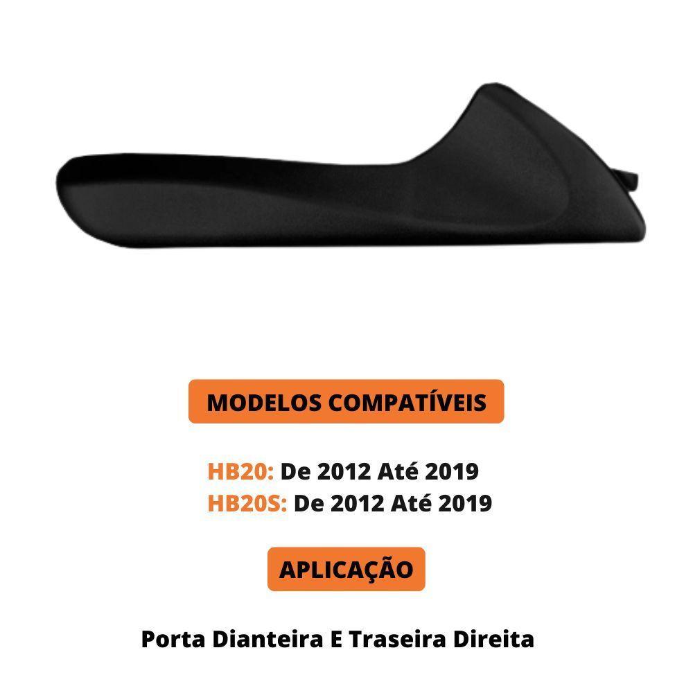 Macaneta Interna Hb20 E Hb20s 2009 A 2012 Gatilho Preto Port - 2