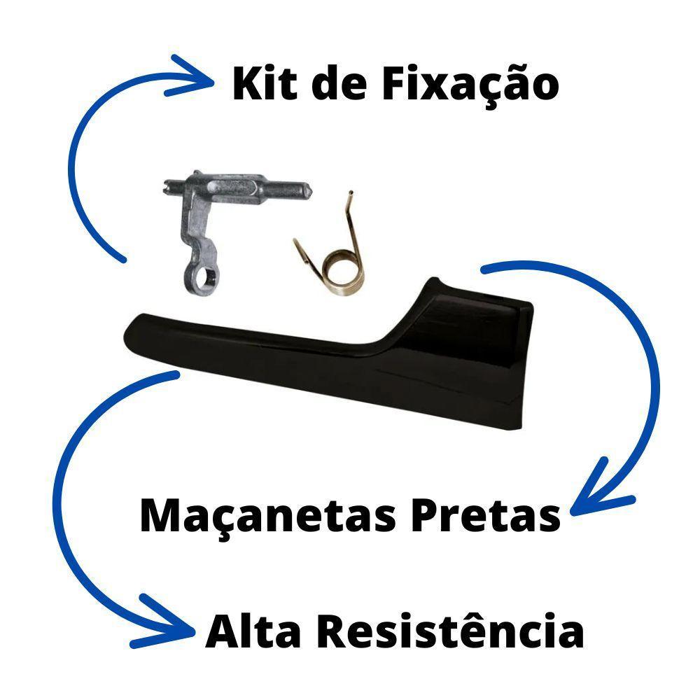 Kit 4 Maçaneta Interna Preta Gatilho Todas Portas Vectr - 2