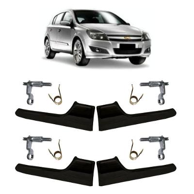 Kit 4 Maçaneta Interna Preta Gatilho Todas Portas Vectr