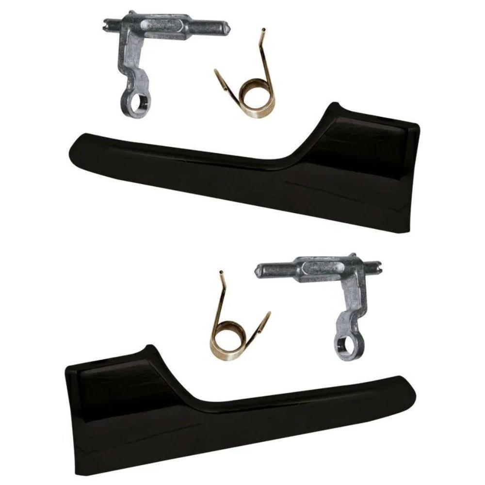 Par Maçaneta Interna Gatilho Preto Portas Dianteiras Vectra - 2
