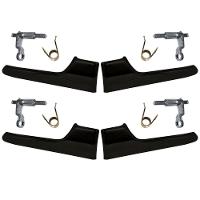 Kit Maçanetas Interna Preta Gatilho 4 Portas Vectra 05 A 11 - 2