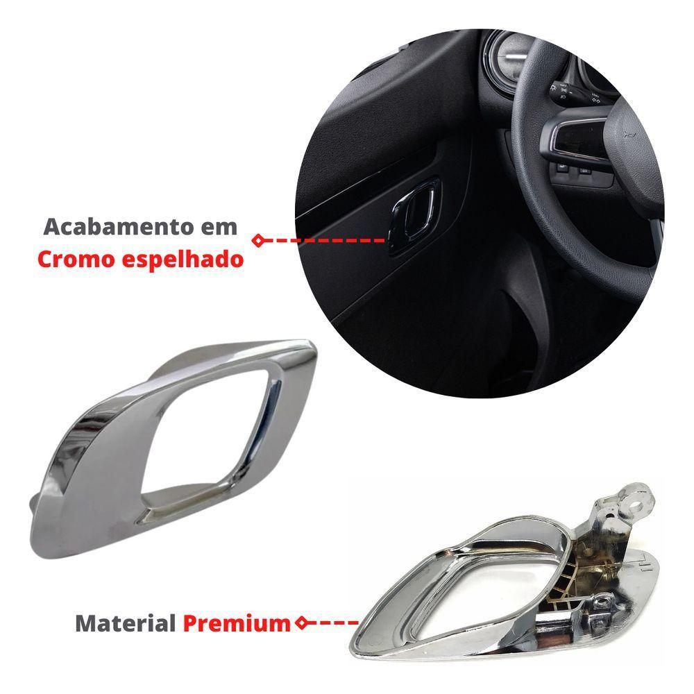 Kit 4 Puxador Da Maçaneta Interna Haste Reta Kwid 17 A 2022 - 5