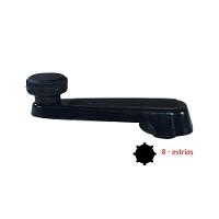 Manivela Reguladora Do Vidro Porta Plást.preto 8 Estrias - 1