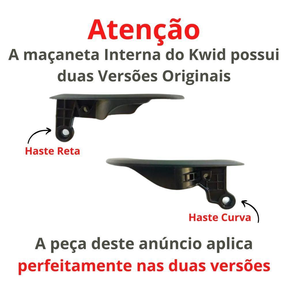 Kit 4 Maçaneta Interna Gatilho Puxador Kwid 2017 2018 2019 - 3