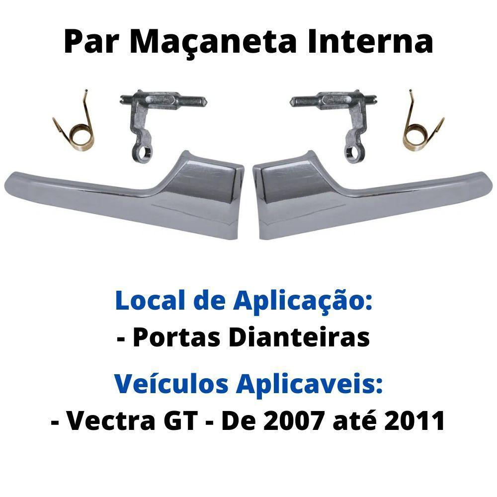 Par Gatilho Maçaneta Interna Cromada Portas Dianteiras Vectr - 3