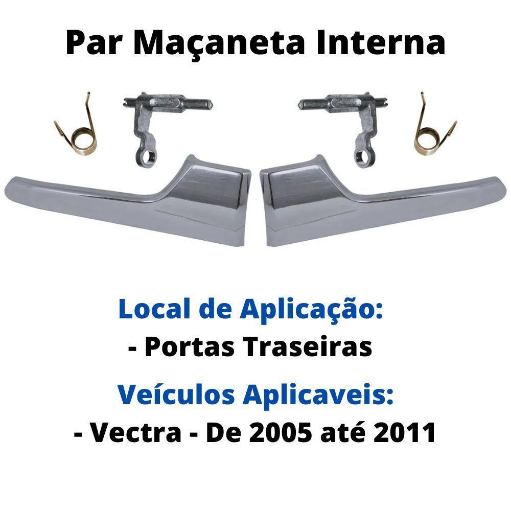 Par Maçaneta Gatilho Interno Cromado Portas Traseiras Vectra - 5