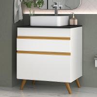 Gabinete Banheiro 1 Porta E 1 Gav Retrô 70cm Mp5024 Branco - 1