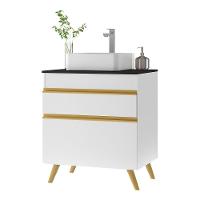 Gabinete Banheiro 1 Porta E 1 Gav Retrô 70cm Mp5024 Branco - 2