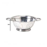 Kit Aço Inox 3pçs Escorredor De Macarrão Arroz Bowl 24Cm - 7