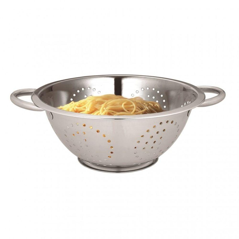 Kit Inox 3 Peças Escorredor De Macarrão, De Arroz E Bowl - 3