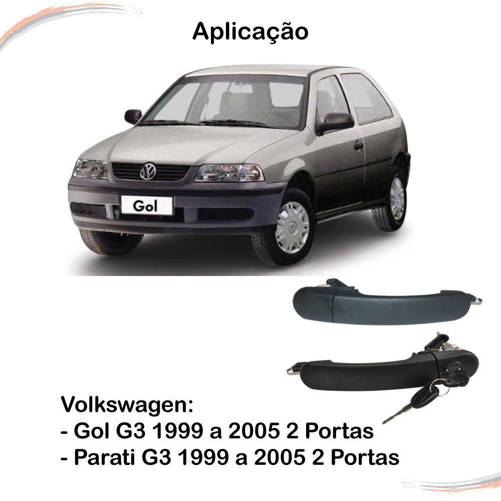 Par Maçaneta Ext Preto C/ Chave Gol G3 Special 99 a 05 2 Pts - 2