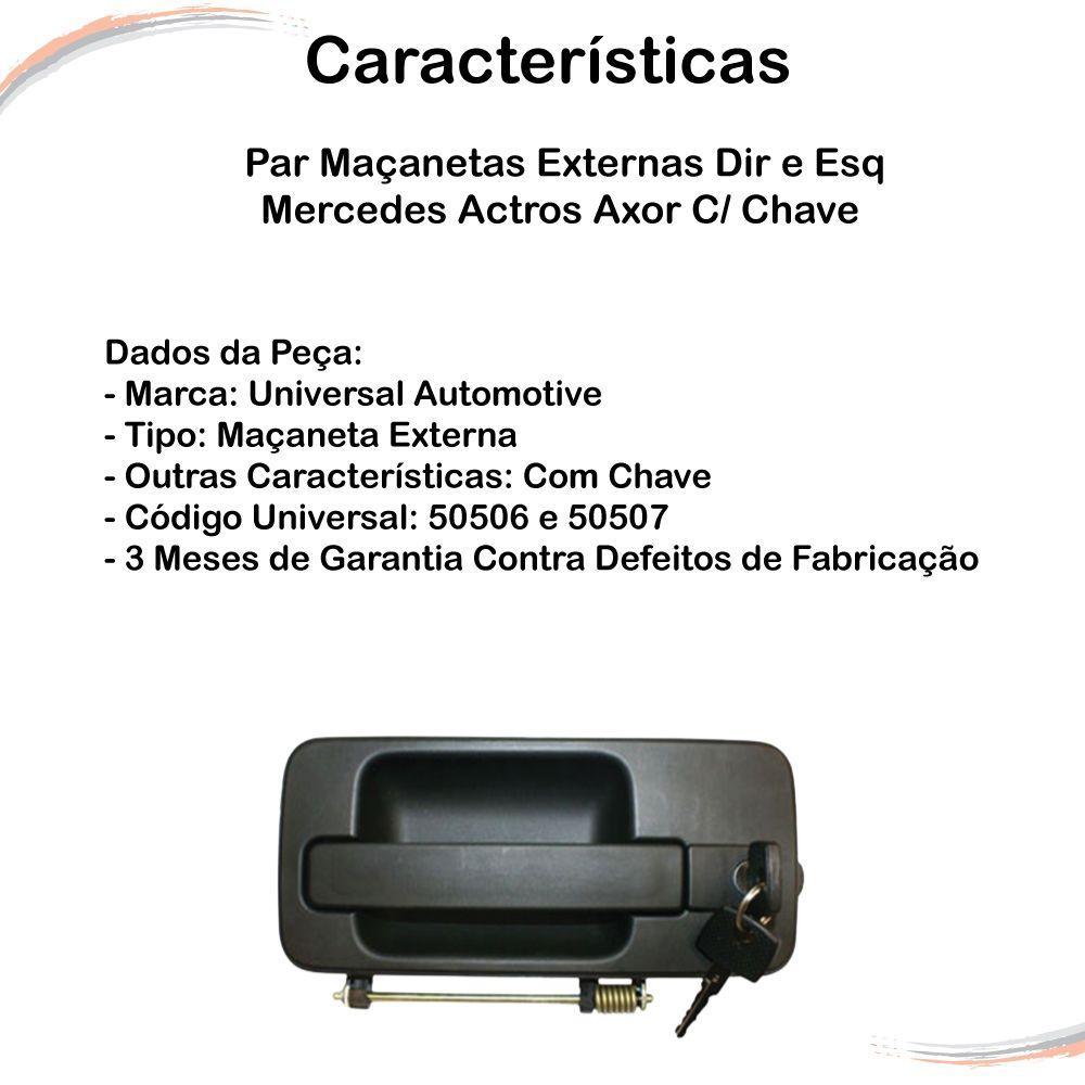 Par Maçanetas Externas Dir E Esq Mercedes Actros Axor C/ Ch - 2