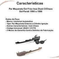Par Maçaneta Ext Friso Inox Diant C/chave Gol Parati 80 a 86 - 3